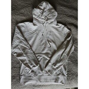 AE American Eagle Super Soft White Hoodie Hooded Sweatshirt Mens Sz Small